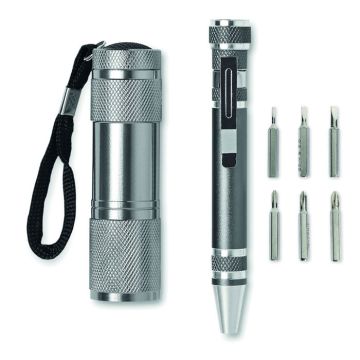 COMBITOOL Set With Torch And Metal Multi Tool Pen Titanium - 1 Bounce Creative Designs