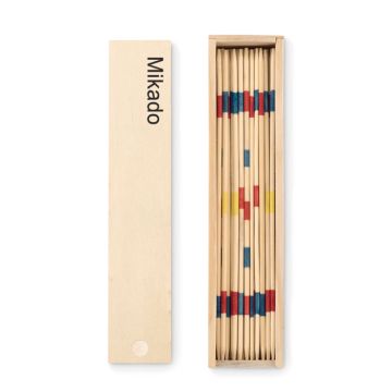 MINI MIKADO Pick Up Sticks Game In Wooden Box Wood - 1 Bounce Creative Designs
