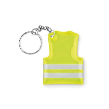 VISIBLE RING Keyring Hi VIS Vest Shaped Neon yellow - 1 Bounce Creative Designs