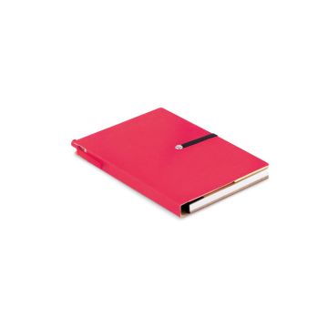 RECONOTE Notebook w/pen &amp; memo pad red