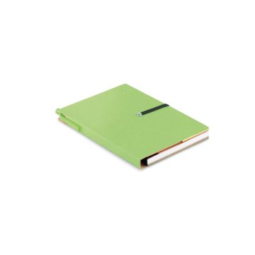 RECONOTE Notebook w/pen &amp; memo pad green