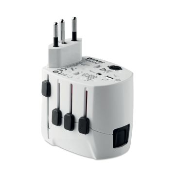 SKROSS World Travel Plug With USB Port White - 1 Bounce Creative Designs