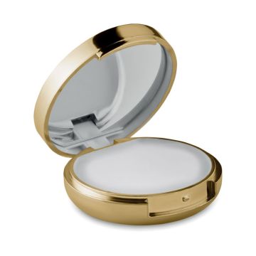 DUO MIRROR And Lip Balm In Round Metallic Container - 1 Bounce Creative Designs