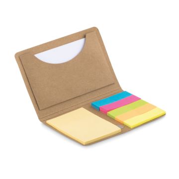 FOLDNOTE Sticky Notes And Page Markers Booklet Beige - 1 Bounce Creative Designs