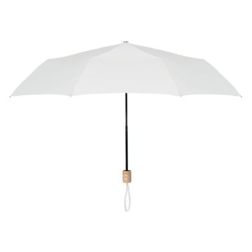 TRALEE 21 inch RPET foldable umbrella White