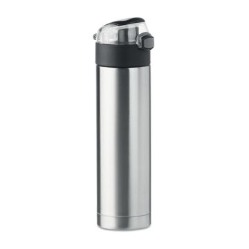 NUUK LUX Insulated Metal Bottle With Lockable Lid Matt silver - 1 Bounce Creative Designs