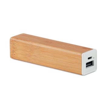 POWERBAM Bamboo Power Bank 2200 mAh Wood - 1 Bounce Creative Designs
