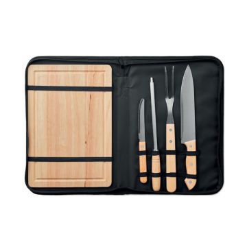 GRILLE BBQ Set With Chopping Board With Storage Bag Black - 1 Bounce Creative Designs