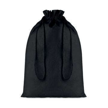 TASKE LARGE Cotton Drawstring Gift Bag Black Black - 1 Bounce Creative Designs