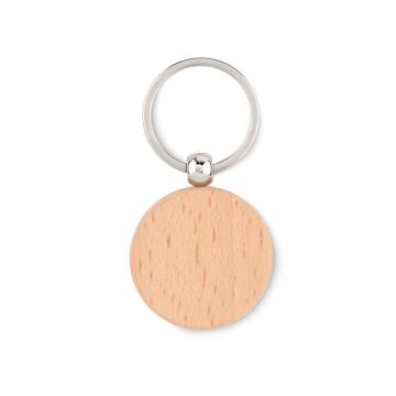 TOTY WOOD Round Wooden Keyring Wood - 1 Bounce Creative Designs