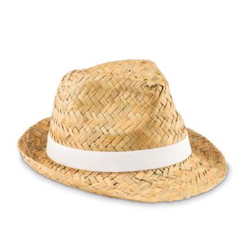 MONTEVIDEO Natural Straw Trilby Hat - 1 Bounce Creative Designs