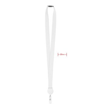 ZIP LANYARD White - 1 Bounce Creative Designs