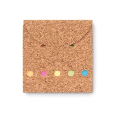 FOLDCORK Sticky Notes Pad In Cork Cover Beige - 1 Bounce Creative Designs