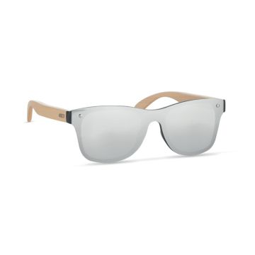 ALOHA Sunglasses With Mirrored Lens And Bamboo Arms - 1 Bounce Creative Designs