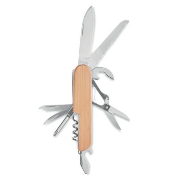 LUCY LUX Multi Function Pocket Knife With Bamboo Cover Wood - 1 Bounce Creative Designs