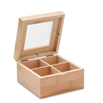CAMPO TEA Bamboo Tea Bag Storage Box Wood - 1 Bounce Creative Designs