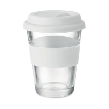 ASTOGLASS Glass Take Out Tumbler With Lid And Grip - 1 Bounce Creative Designs