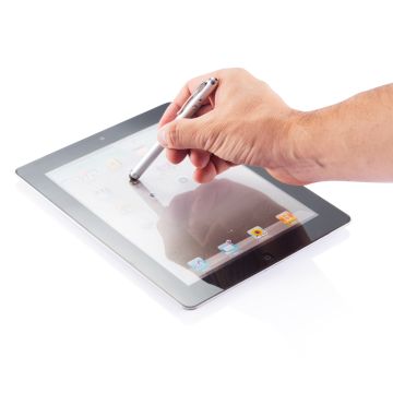 Touch Screen Pen With Laser Pointer And Torch Silver - 1 Bounce Creative Designs