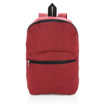 Classic two tone backpack Red - 1 Bounce Creative Designs