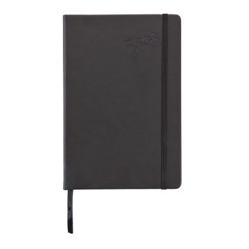 Deluxe hardcover PU A5 notebook Black - 1 Bounce Creative Designs