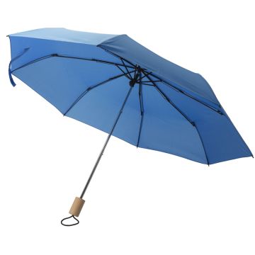 Promotional Recycled Umbrella with Wood Handle-BOUNCE CREATIVE DESIGNS