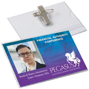 Clear Folded Acetate Conference Badges