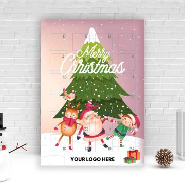 Advent Calendar Santa & His Elfs Design Just Add Your Logo