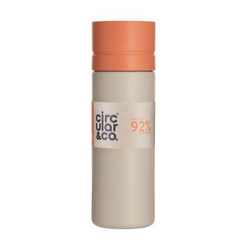 The Official Circular &amp;amp; Co Reusable Eco Water Bottle-Chalk &amp;amp; Orange