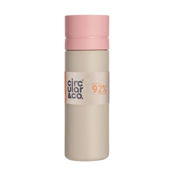 The Official Circular &amp;amp; Co Reusable Eco Water Bottle-Chalk &amp;amp; Pink