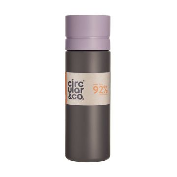 The Official Circular &amp;amp; Co Reusable Eco Water Bottle-Grey &amp;amp; Purple