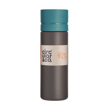 The Official Circular &amp;amp; Co Reusable Eco Water Bottle-Grey &amp;amp; Teal