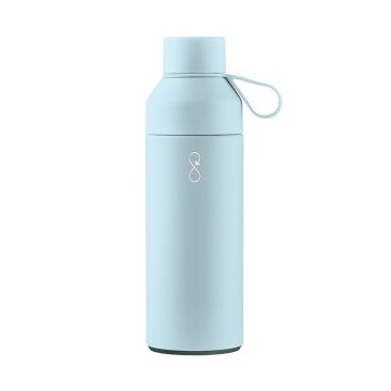 The Official Ocean Bottle - Co-Branded - 500ml Recycled BPA Free-sky blue / grey