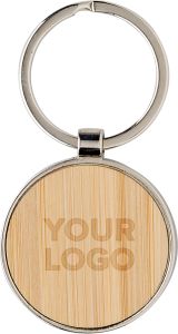Budget Bamboo and metal key chain 