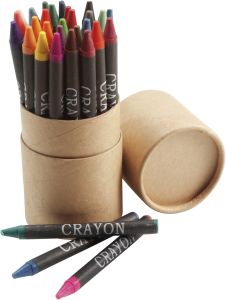 Crayon Set In Cardboard Pot