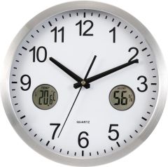 Wall Clock with Thermometer and Hygrometer 