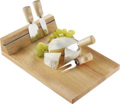 Wooden Cheese Board with Accessories