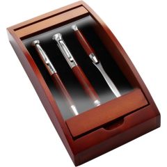 Pen & Letter Opener Set In Wooden Gift Case