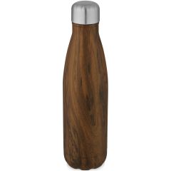 Cove Metal Vacuum Insulated Bottle With Wood Look Finish 500 ml