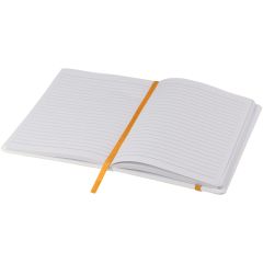 Spectrum A5 White Notebook with Coloured Elastic Closure and Ribbon