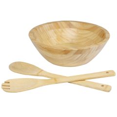 Argulls Bamboo Salad Bowl With Serving Spoons