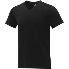 Mens V-Neck T Shirt Cotton Short Sleeves Somoto 