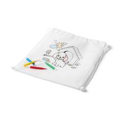 DRAWS. Children's drawstring bag for colouring