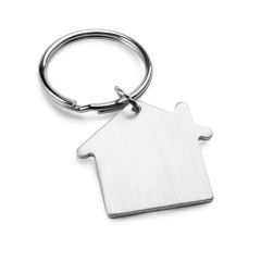 House-shaped aluminum keyring