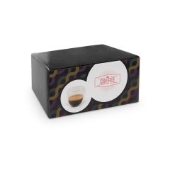 EXPRESSO. Isothermal glass coffee set with 2 glasses
