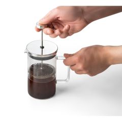 JENSON. Coffee maker in borosilicate glass and stainless steel 600 mL