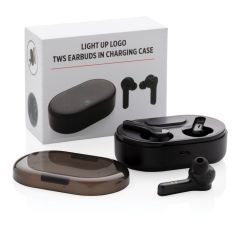 TWS Wireless Earbuds With Light Up Logo 
