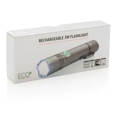 Rechargeable Metal Torch Flashlight