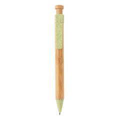 Eco Bamboo Pen With Wheat Straw Clip