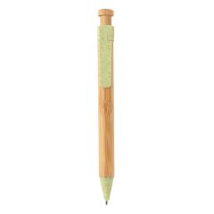 Eco Bamboo Pen With Wheat Straw Clip