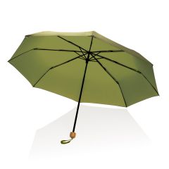 Recycled Mini Umbrella RPET Pongee Bamboo Handle Impact AWARE